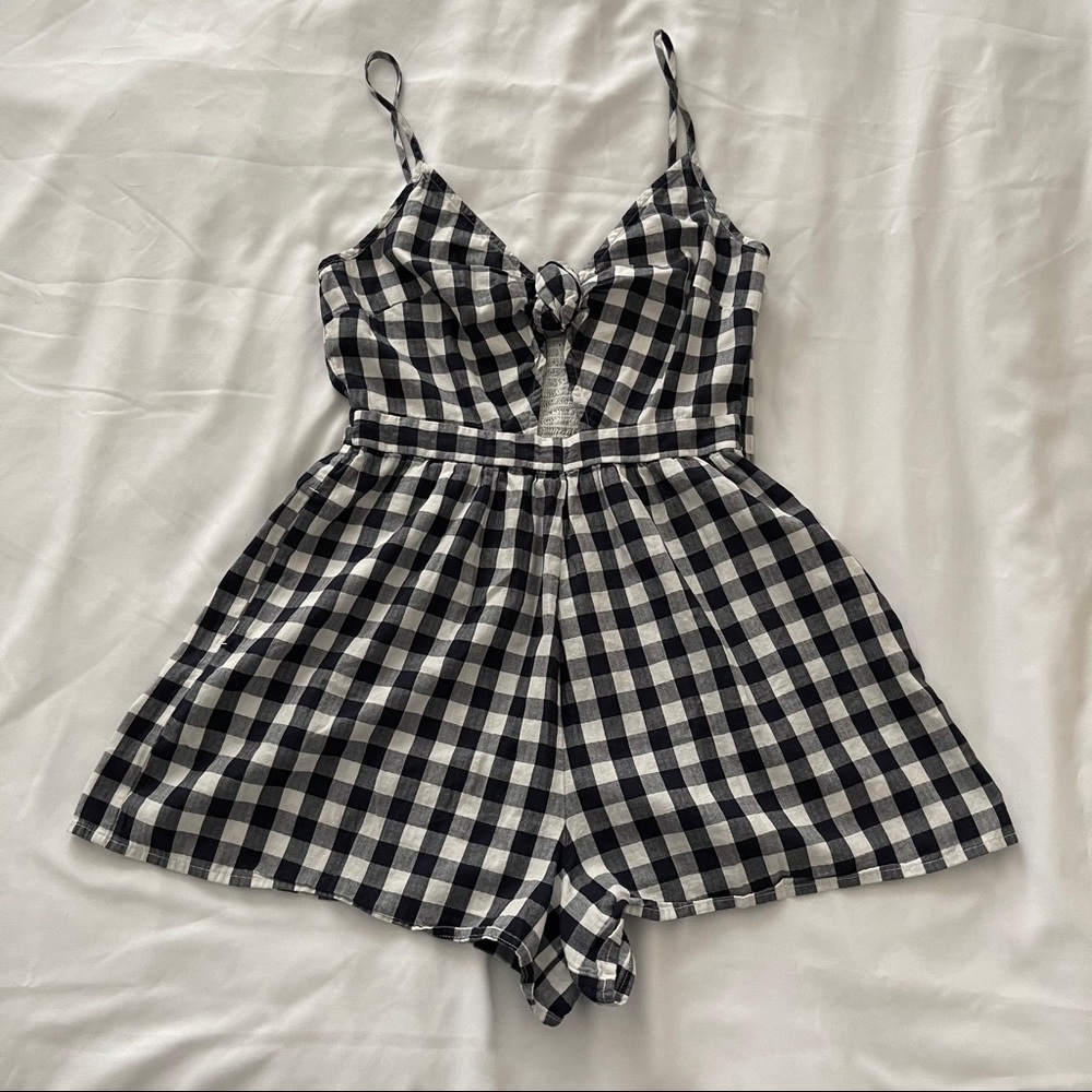 American Eagle Gingham Romper